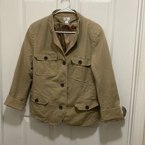 Worthington khaki/tan blazer short collar